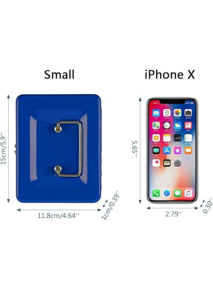 N3 Cash Box Steel Register with Tray and Lock Durable Portable Money Box Safe for Bills Jewelry Receipts Coins - Image 4